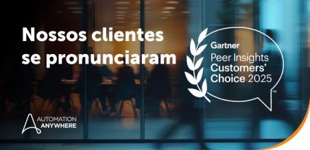 Automation Anywhere é reconhecida pelo Gartner® Peer Insights™ como a escolha dos clientes para soluções de IDP